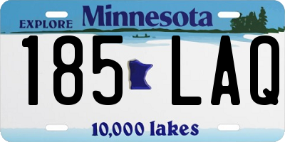 MN license plate 185LAQ