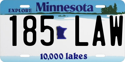 MN license plate 185LAW