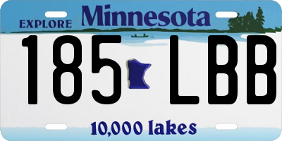 MN license plate 185LBB