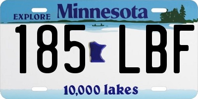 MN license plate 185LBF
