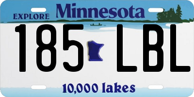 MN license plate 185LBL