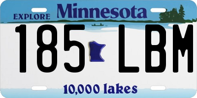 MN license plate 185LBM