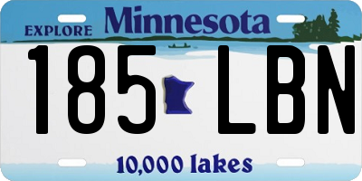 MN license plate 185LBN