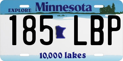 MN license plate 185LBP