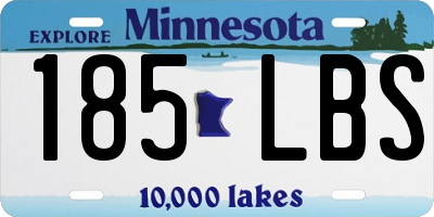 MN license plate 185LBS
