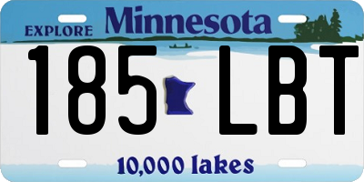MN license plate 185LBT