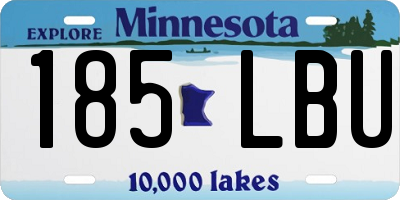 MN license plate 185LBU