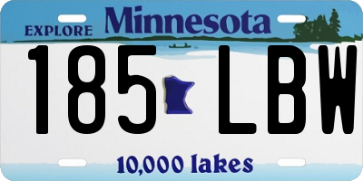 MN license plate 185LBW