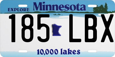 MN license plate 185LBX