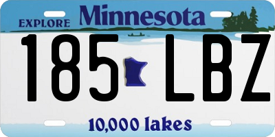 MN license plate 185LBZ