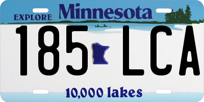 MN license plate 185LCA