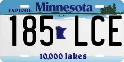 MN license plate 185LCE