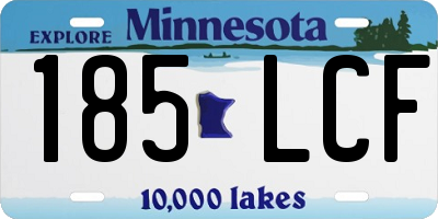 MN license plate 185LCF