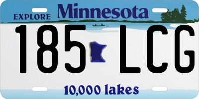 MN license plate 185LCG