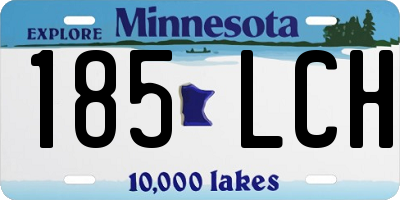 MN license plate 185LCH