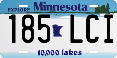 MN license plate 185LCI