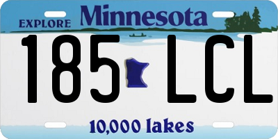 MN license plate 185LCL