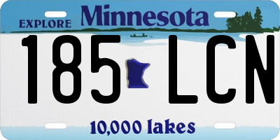 MN license plate 185LCN