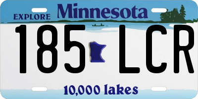 MN license plate 185LCR