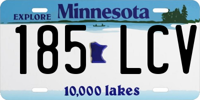 MN license plate 185LCV