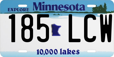 MN license plate 185LCW
