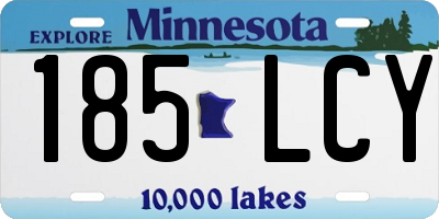 MN license plate 185LCY
