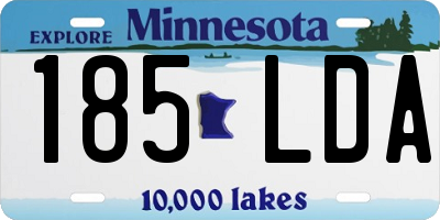 MN license plate 185LDA