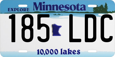 MN license plate 185LDC