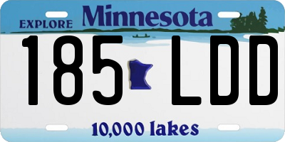 MN license plate 185LDD