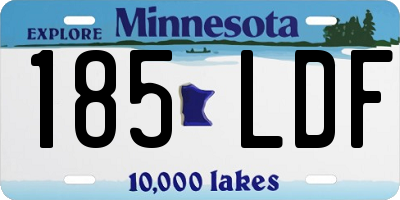 MN license plate 185LDF