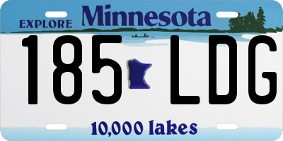 MN license plate 185LDG