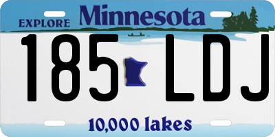 MN license plate 185LDJ