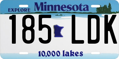 MN license plate 185LDK
