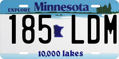 MN license plate 185LDM