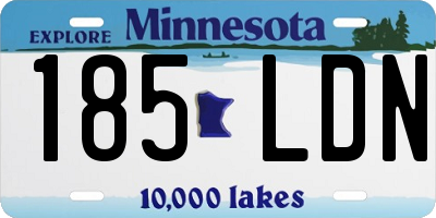 MN license plate 185LDN