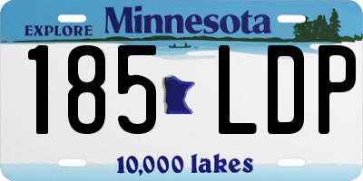MN license plate 185LDP
