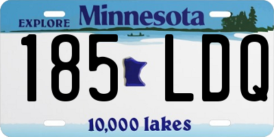 MN license plate 185LDQ
