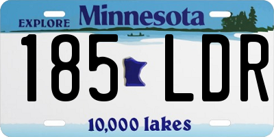 MN license plate 185LDR