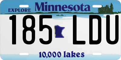 MN license plate 185LDU