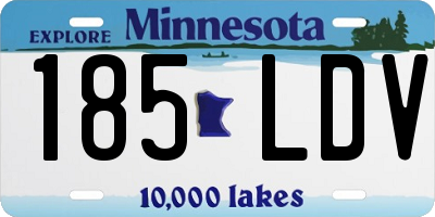 MN license plate 185LDV