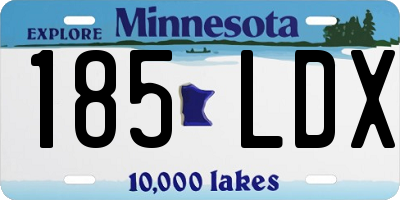 MN license plate 185LDX