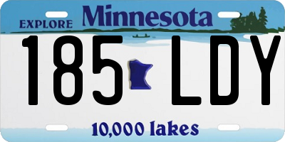 MN license plate 185LDY