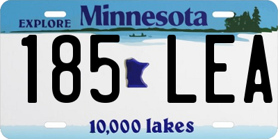 MN license plate 185LEA