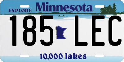 MN license plate 185LEC