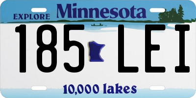 MN license plate 185LEI