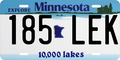 MN license plate 185LEK