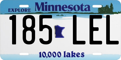 MN license plate 185LEL