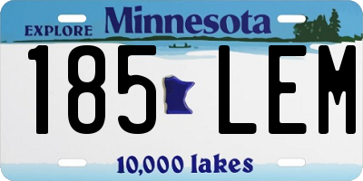 MN license plate 185LEM