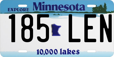 MN license plate 185LEN