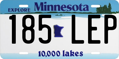 MN license plate 185LEP